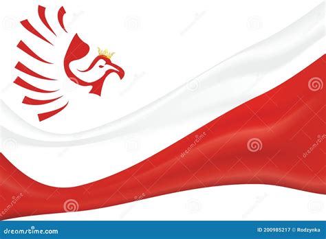 Background with the Flag of Poland and the Eagle Stock Illustration ...