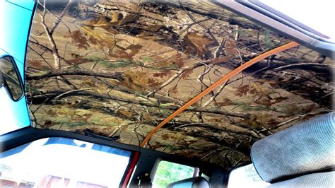 How To Custom Camo Headliner Youtube