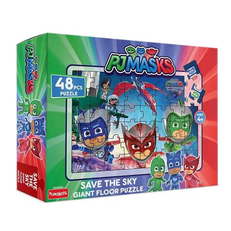 Buy Funskool Pj Masks Save The Sky Giant Floor Puzzle Online At Best