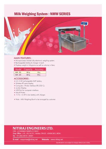 Weigh Bridge WB SERIES Nitiraj Engineers Ltd PDF Catalogs