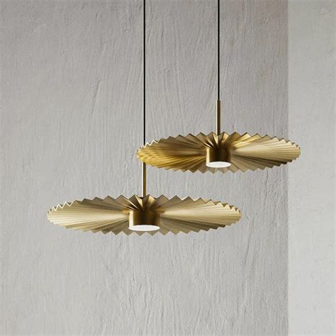 Plie Small 8W LED Pendant Natural Brass Warm White 284 01 ON