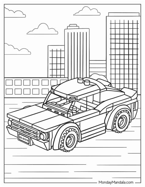 Lego Car Coloring Pages