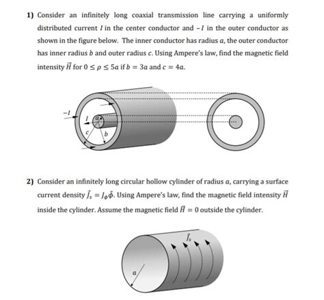 Solved 1 Consider An Infinitely Long Coaxial Transmission