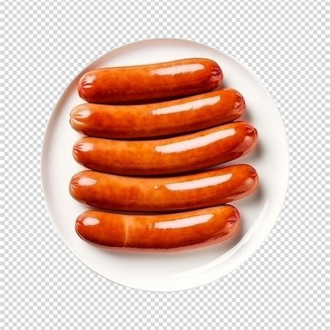 Premium Psd Fresh Sausages Isolated On Transparent Background Png