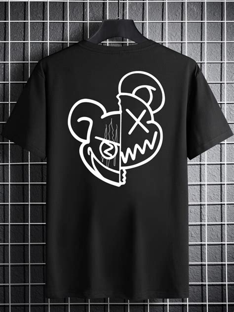 Manfinity Emrg Men Cartoon Graphic Tee Shein Usa