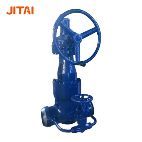 High Temperature Pressure Seal Gearbox Gate Valve With Bypass Valve High Temperature Gate