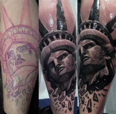 82 Tatuajes De La Estatua De La Libertad Con El Significado