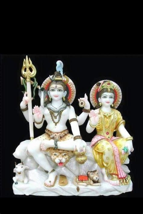 White Painted Marble Lord Shiva Parivar Statue For Worship Size 3ft