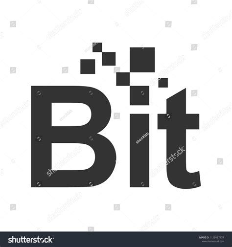 Letter Bit Vector Logo Stock Vector (Royalty Free) 1126437974