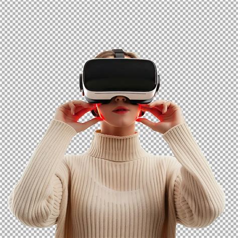 Premium Psd Woman Wearing Vr Glasses