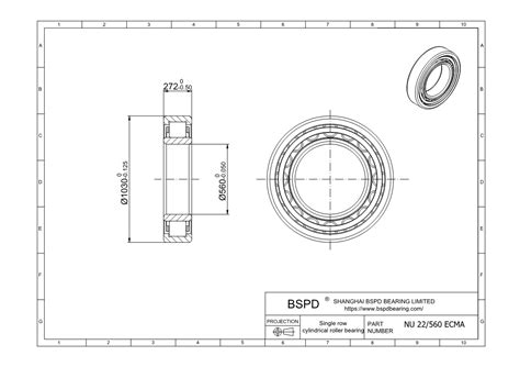 NU 22 560 ECMA Single Row Cylindrical Roller Bearing BSPD Bearing