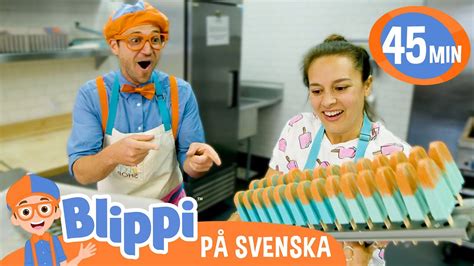 Blippi Svenska Blippi gör fruktisglass pedagogiska videor för barn