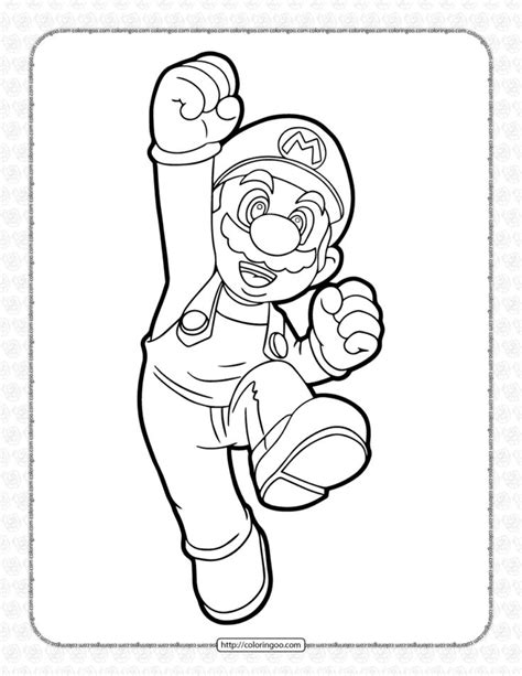 Free Super Mario Coloring Pages Game Mario Bros Mario Video Game Super Mario Games Super