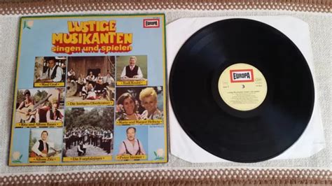 LUSTIGE MUSIKANTEN SINGEN Und Spielen Europa Vinyl LP