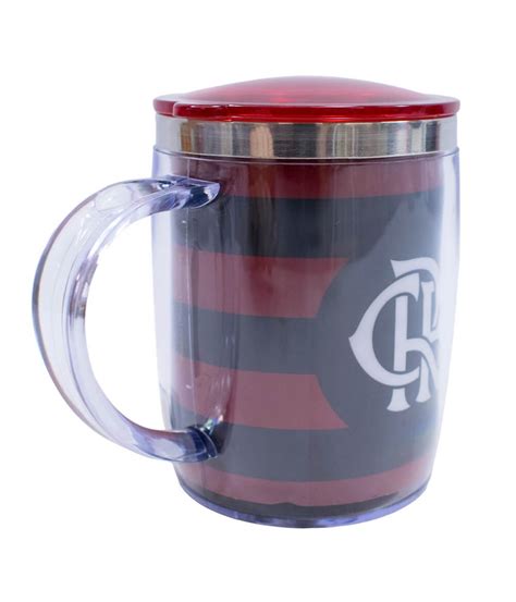 Caneca T Rmica Arredondada Tampa Ml Flamengo Qh E B