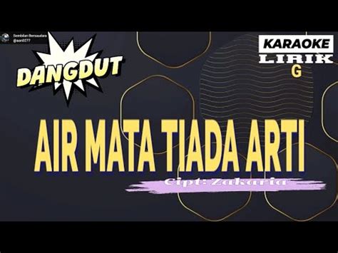 Air Mata Tiada Arti Leo Waldy Dangdut Karaoke YouTube