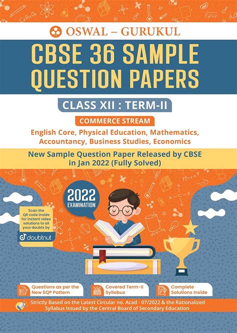 Oswal Gurukul 36 Sample Question Papers Commerce Cbse Class 12 Term