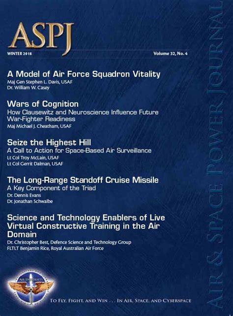 Air University Press Releases Winter 2018 Air And Space Power Journal Air University Au