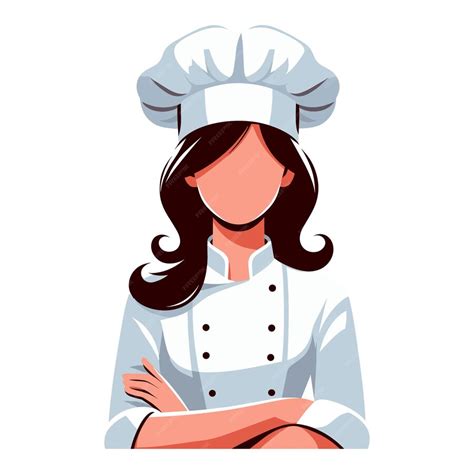 Premium Vector Beautiful Woman Chef Mascot Logo Design Illustration