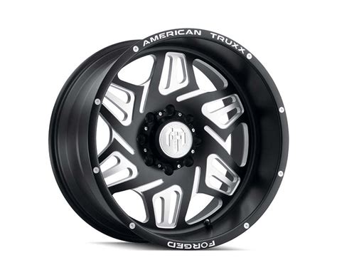 American Truxx Forged Orion Wheel 22x12 8x180 44mm Matte Black Milled