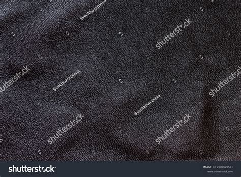 Dark Brown Cracked Leather Texture Background Stock Photo 2209620571