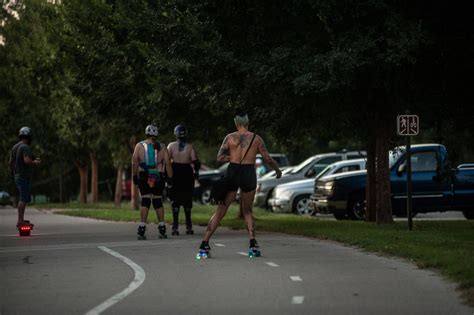 Topless Roller Skaters Glide Along Tulsa Trail In Support Of National