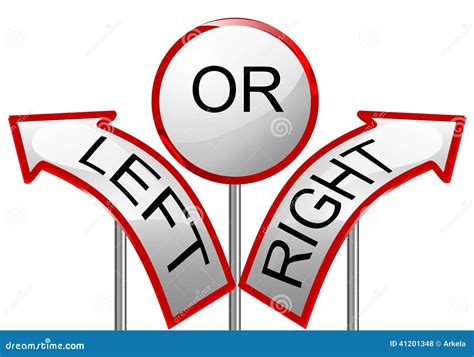 Left Or Right Stock Vector Illustration Of Sign Metal 41201348