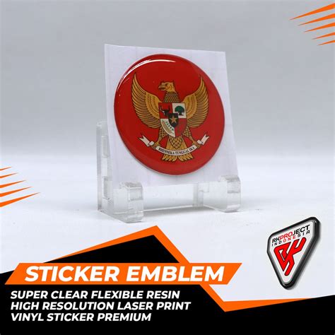 Jual Garuda Pancasila V Sticker Timbul Emblem Resin Lentur Shopee