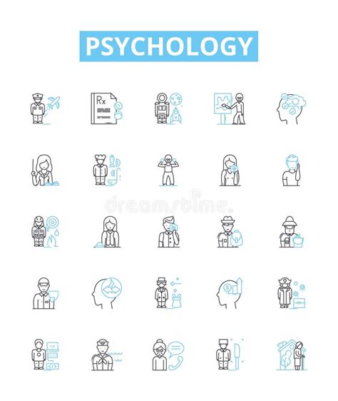 Psychology Vector Line Icons Set Psychology Behavior Mental Mind