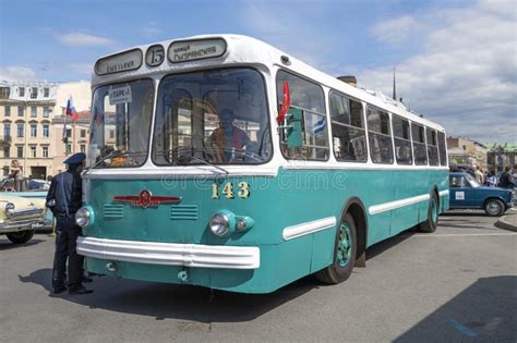 Old Soviet Trolleybus Of The Ziu 5g Editorial Stock Photo Image Of