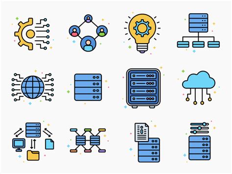 75 Big Data Icon Set Flat Icons