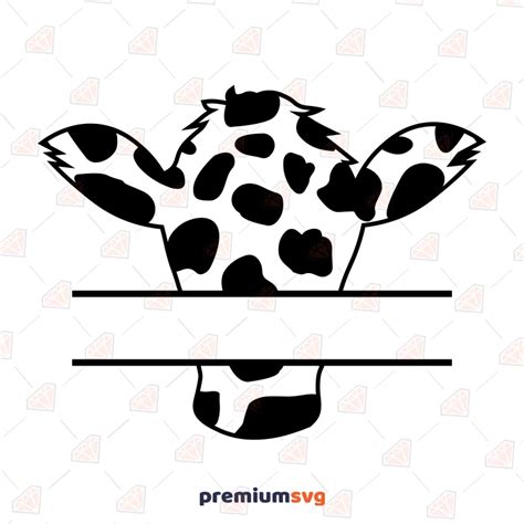 Cow Print Monogram Svg Cow Head Premiumsvg