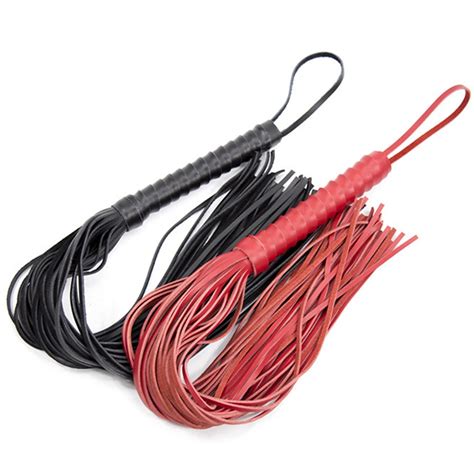 Genuine Leather Whip Flogger Ass Spanking Bondage Slave Restraints Sex Toys For Women Men