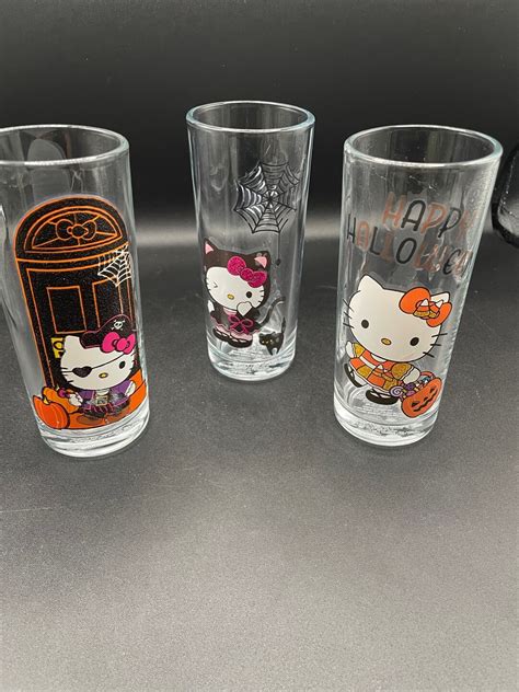 Hello Kitty Tall Glasses Tumblers Halloween Etsy