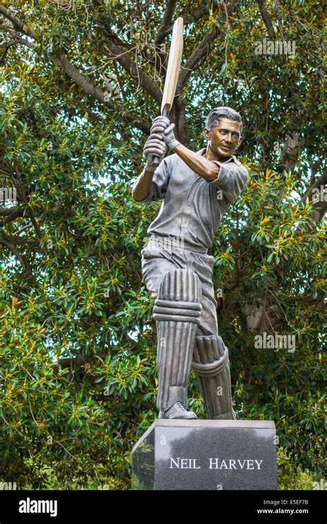 Melbourne Australiaeastyarra Parkstatueneil Harveycricket Player