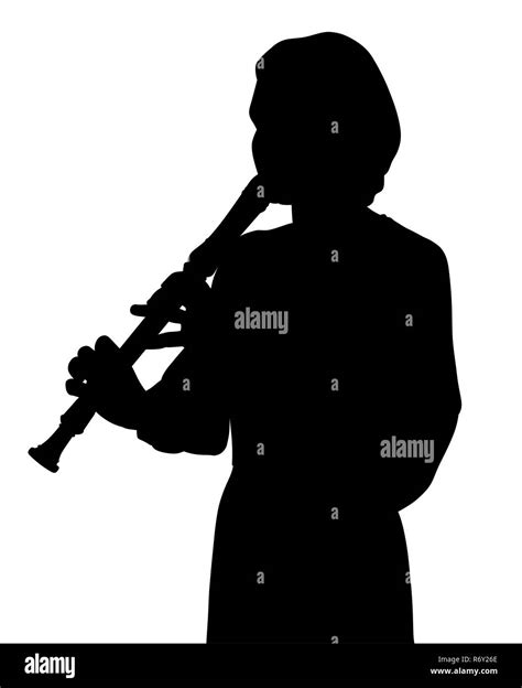 Girl Flute Stock Vector Images Alamy