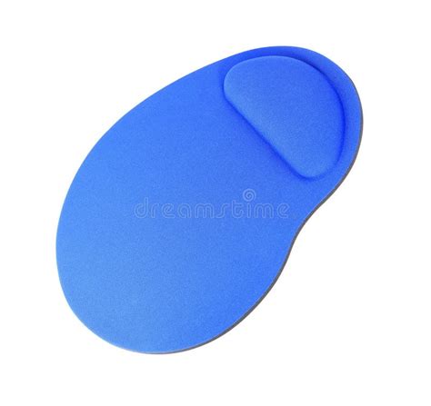 Blue Mouse Pad Isolated on White Background Stock Image - Image of ...