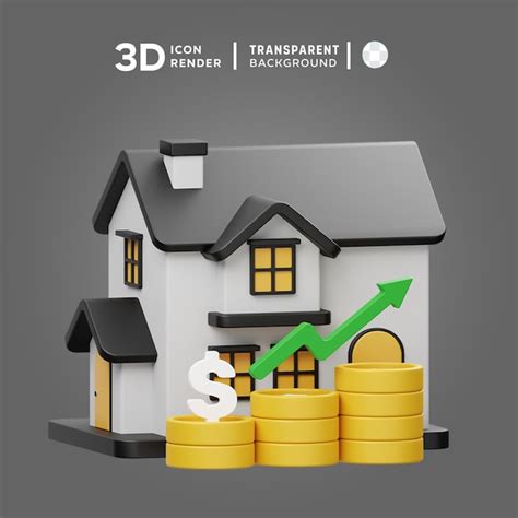 Premium PSD Psd Property Growth Investment 3d Illustration