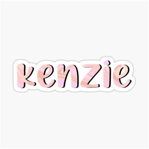 Kenzie Custom Sticker For Sale By Amandazdesigns Redbubble