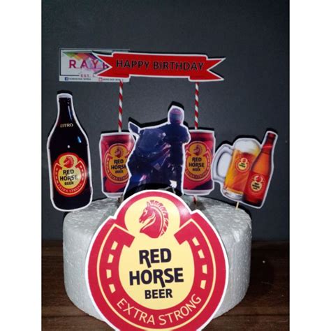 Red Horse Personalized Cake Topper Shopee Philippines