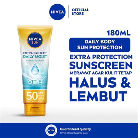 Jual NIVEA SUN Extra Protect Daily Moist SPF 50 PA 180 Ml New