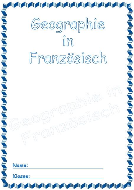 Geographie In Franz Sisch Deckblatt Ausdrucken Deckblaetter Eu