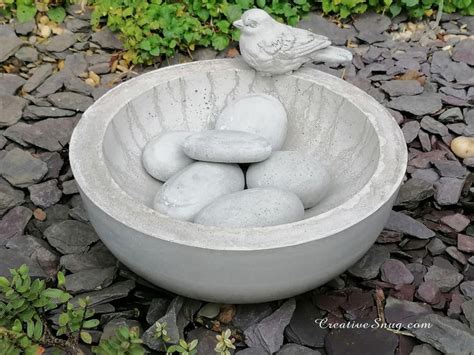 Concrete Bowl Cement Bird Bath Minimalist Concrete | Etsy UK | Concrete ...