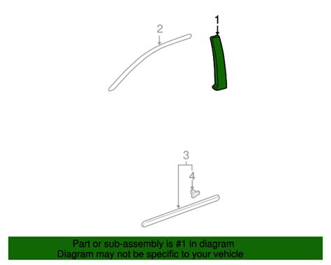 67326 SHJ A01ZA Tape R Front Door Sash Center Outer NH70 Flat