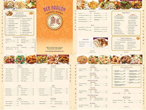 Menu At Red Dragon Chinese Bistro Restaurant South Jordan