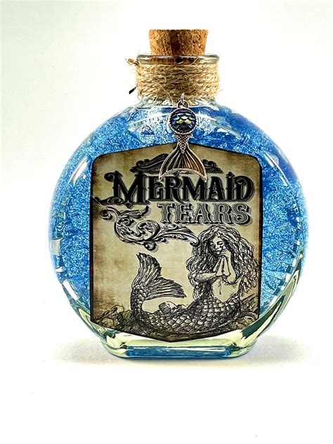 Mermaid Tearsa Magical Potion Bottle Decoration Apothecary Etsy