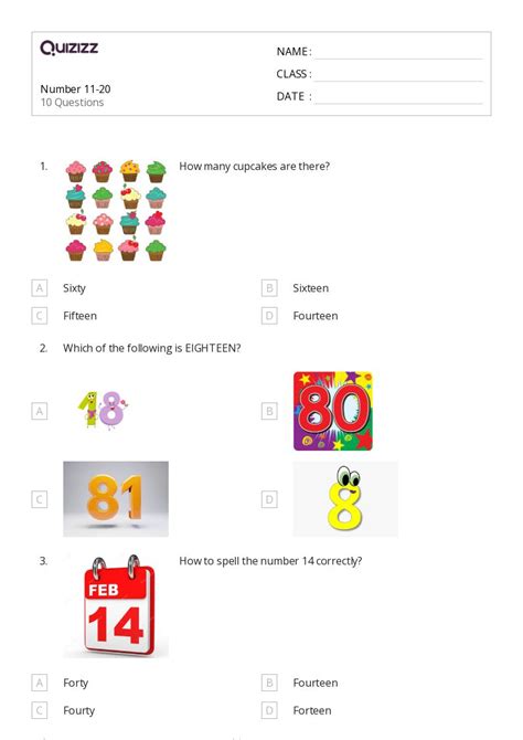 50 Writing Numbers 11 20 Worksheets On Quizizz Free And Printable