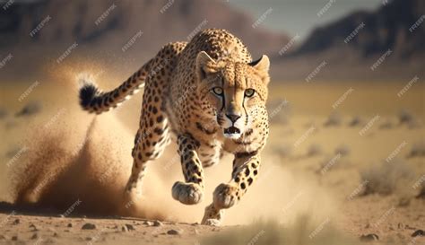 Premium AI Image | Witness the astonishing grace and speed of a cheetah