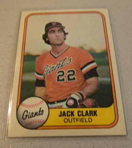 1981 Fleer Jack Clark San Francisco Giants 433 EBay