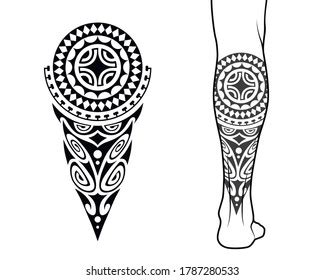 Polynesian Tattoo Leg Photos, Images & Pictures | Shutterstock